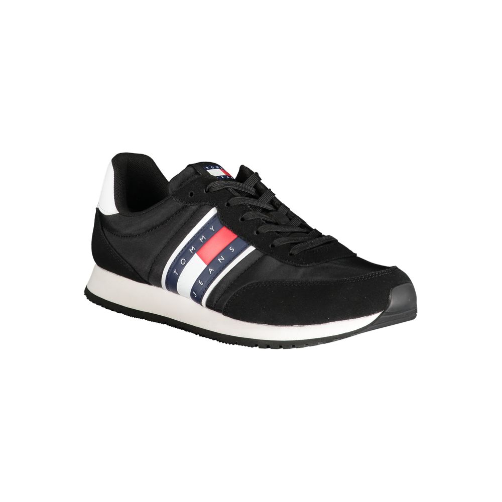 Tommy Hilfiger Black Polyester Sneaker - Durable and Stylish
