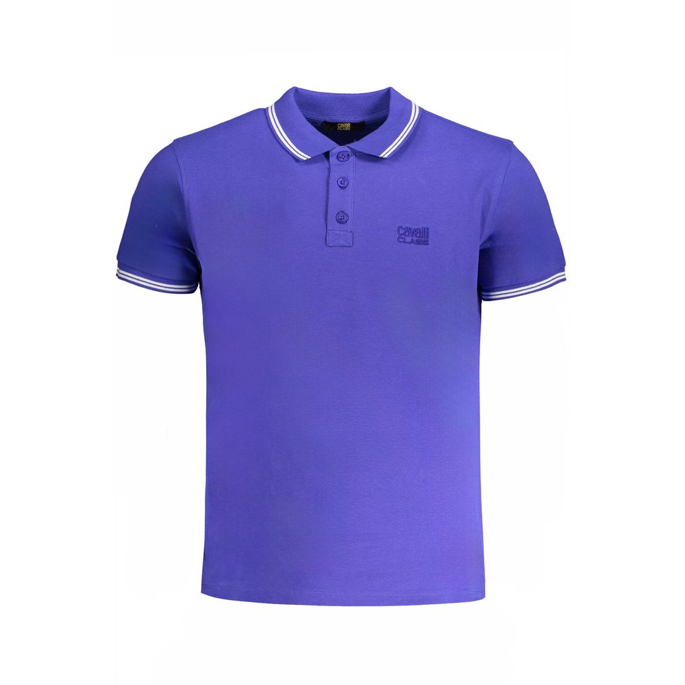 Polo en coton bleu Cavalli Class