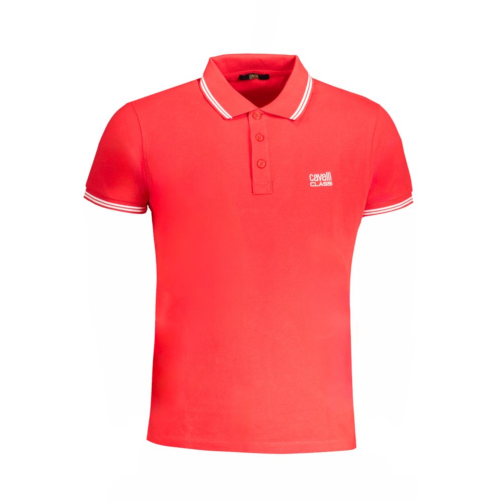Polo en coton rouge Cavalli Class