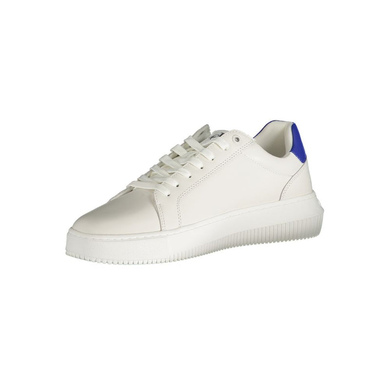 Calvin Klein White Polyester Sneaker - Écologique et Élégant