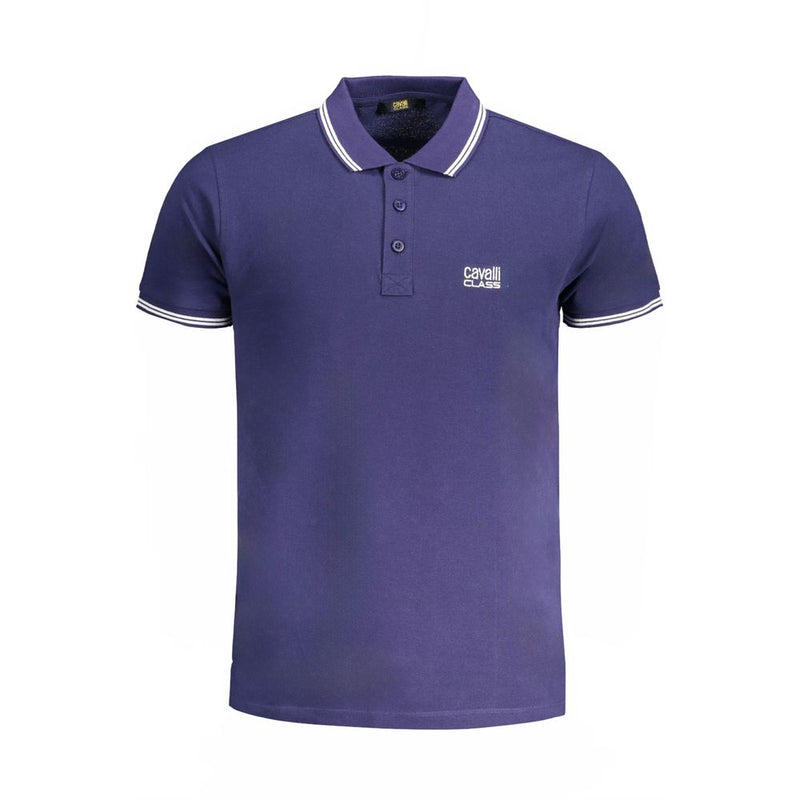 Polo en coton bleu Cavalli Class