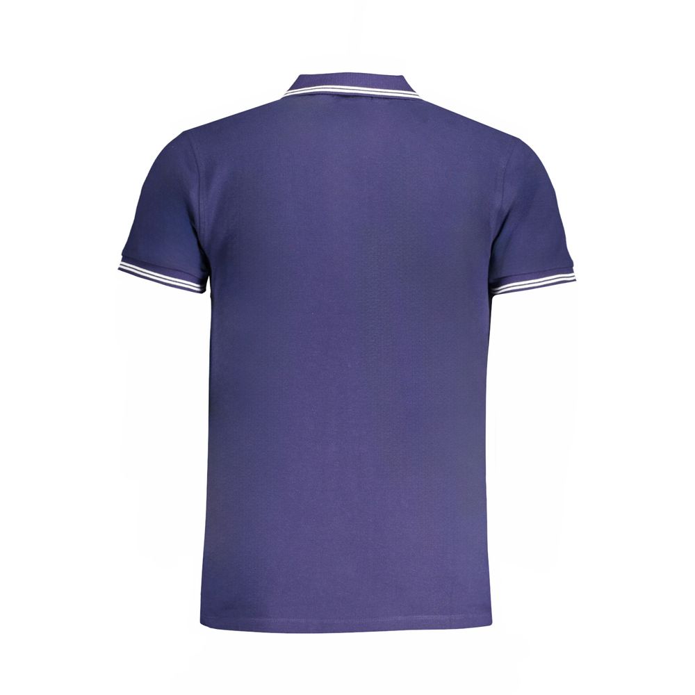 Polo homme en coton bleu Cavalli Class