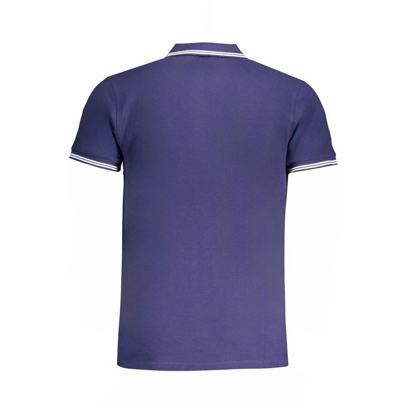 Polo homme en coton bleu Cavalli Class
