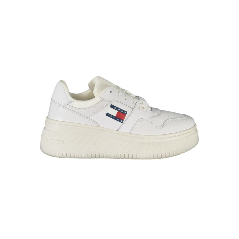 Tommy Hilfiger White Leather Women Sneaker - Chic & Comfortable