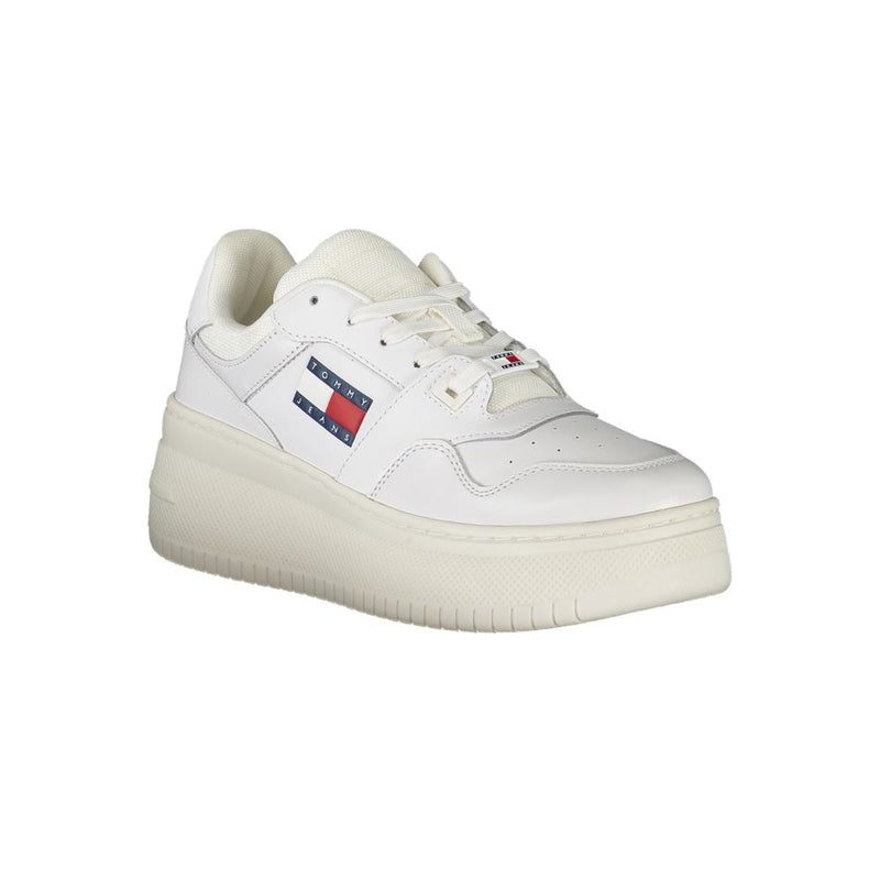 Tommy Hilfiger White Leather Women Sneaker - Chic & Comfortable