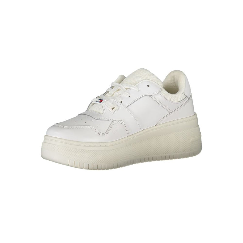Tommy Hilfiger White Leather Women Sneaker - Chic & Comfortable