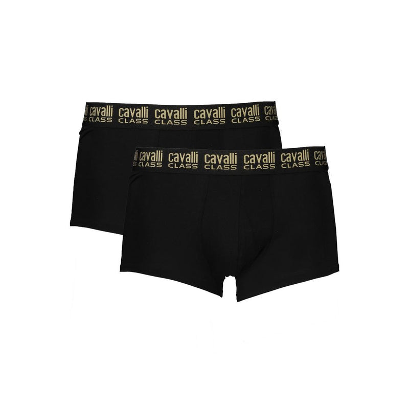 Cavalli Class Boxer Briefs Noirs en Coton pour Hommes - Confort Luxe