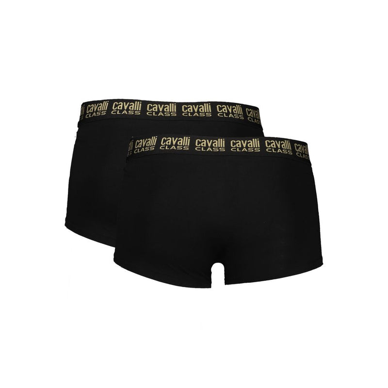 Cavalli Class Boxer Briefs Noirs en Coton pour Hommes - Confort Luxe