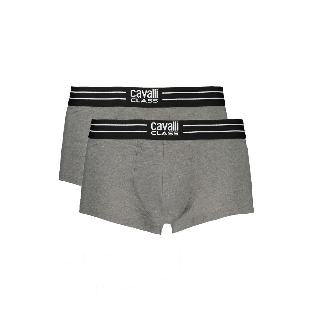 Cavalli Class Brown Cotton Men Boxer - Dual Pack