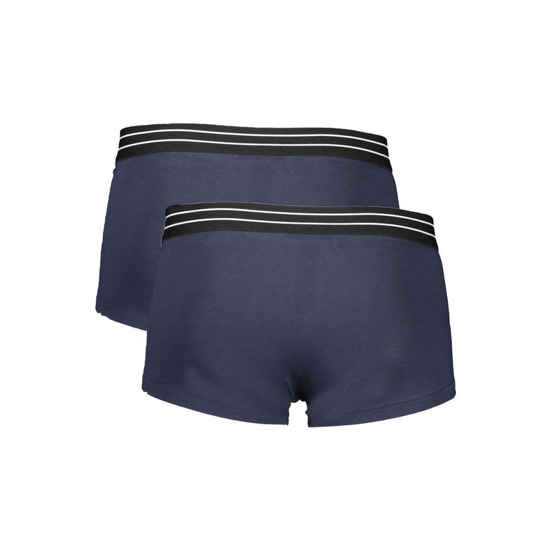 Cavalli Class Blue Cotton Men Boxer - Confort et Style Ultime