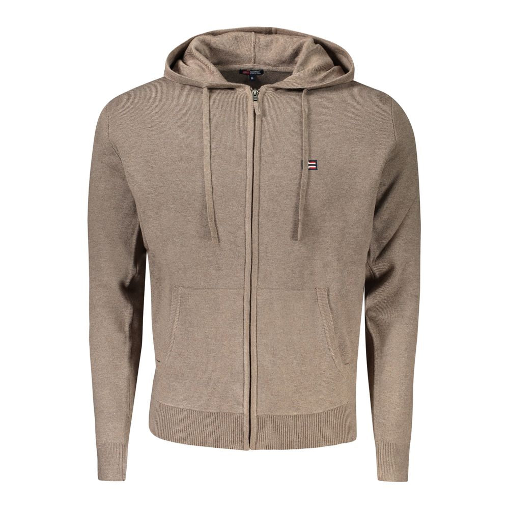 Gilet cardigan homme en polyamide marron, Norvège 1963