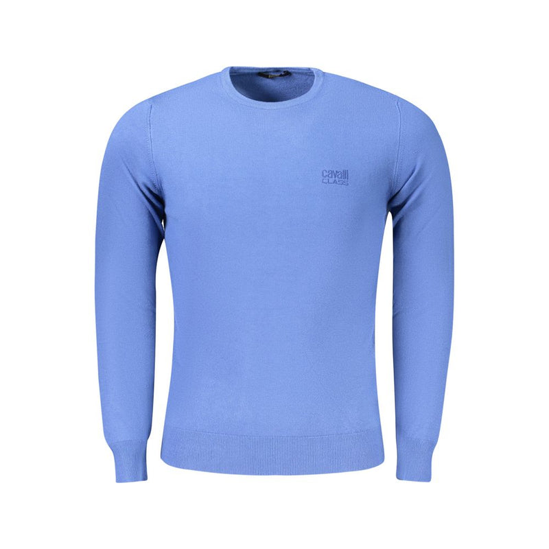 Cavalli Class Blauwe Viscose Heren Trui