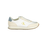 Calvin Klein White Polyester Men Sneaker - Stylish Athletic Footwear