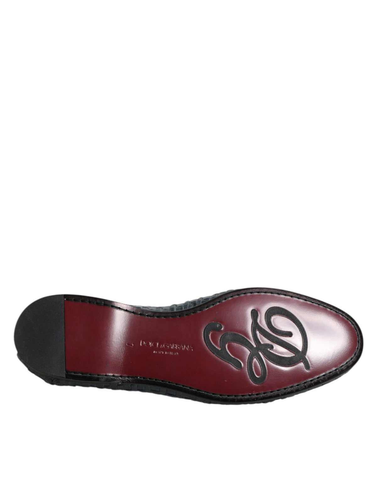 Dolce & Gabbana Blue Woven Leather Slip On Loafers