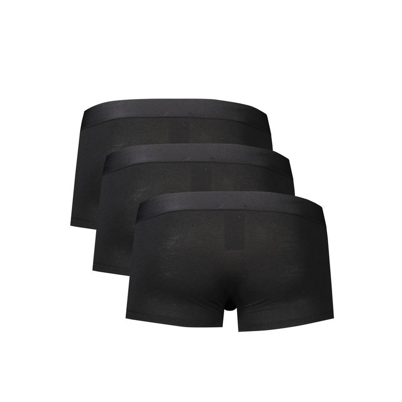 Bikkembergs Black Polyester Men's Boxer Underwear - Fluorescent Trio Pack