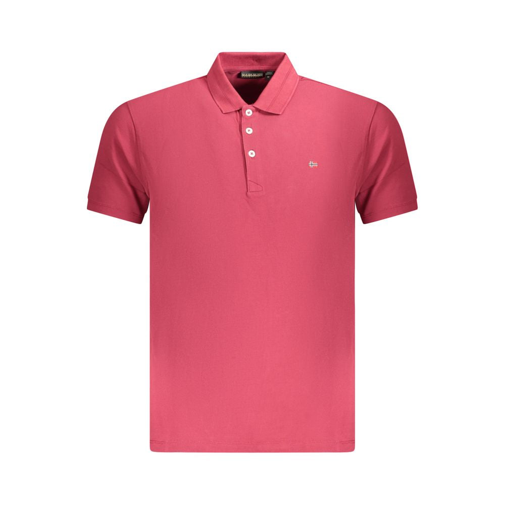 Polo homme en coton rouge Napapijri