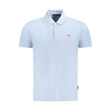 Polo homme en coton bleu clair Napapijri
