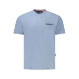 T-shirt homme en coton bleu clair Napapijri