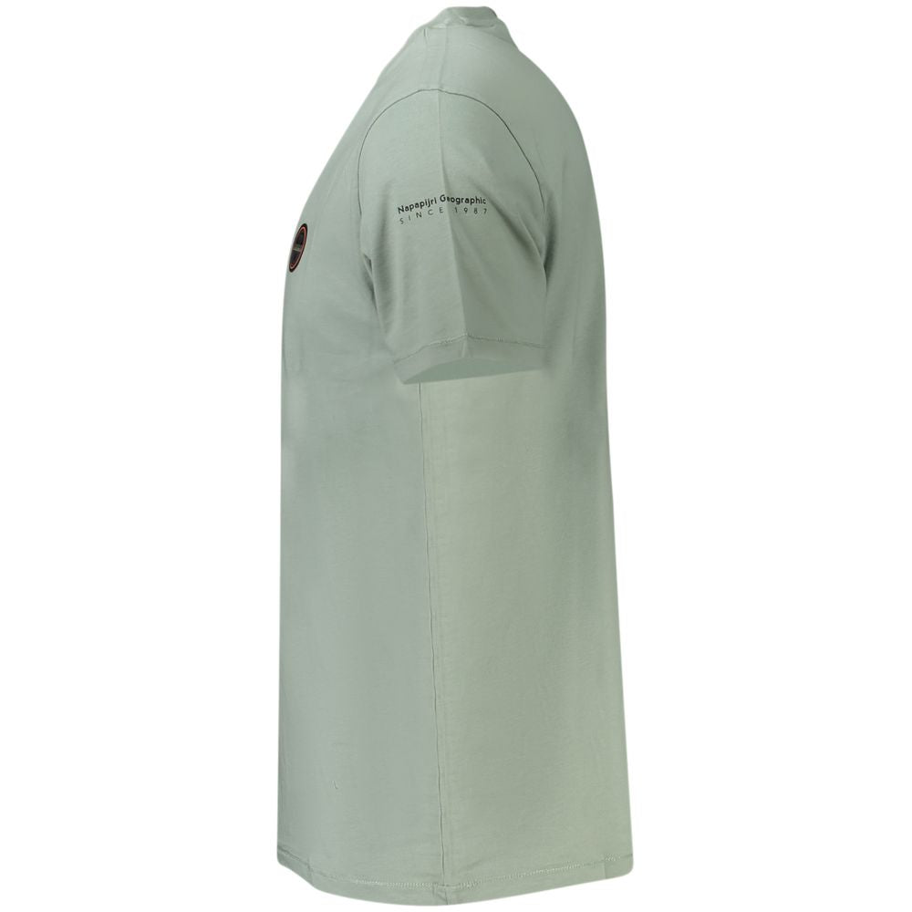 T-shirt homme en coton vert Napapijri