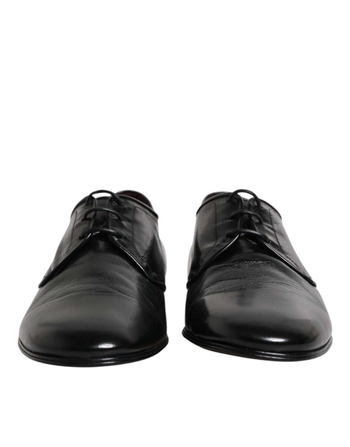Dolce & Gabbana Black Leather Lace Up Derby Dress Shoes