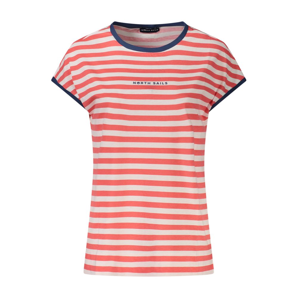 North Sails Red Cotton Women T-Shirt - Élégante et Confortable