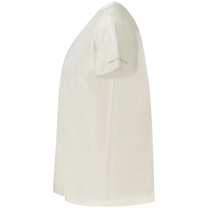 North Sails White Cotton Women T-Shirt - Effortlessly Chic