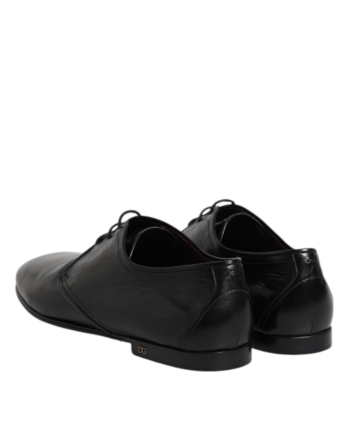 Dolce & Gabbana Black Leather Lace Up Derby Dress Shoes