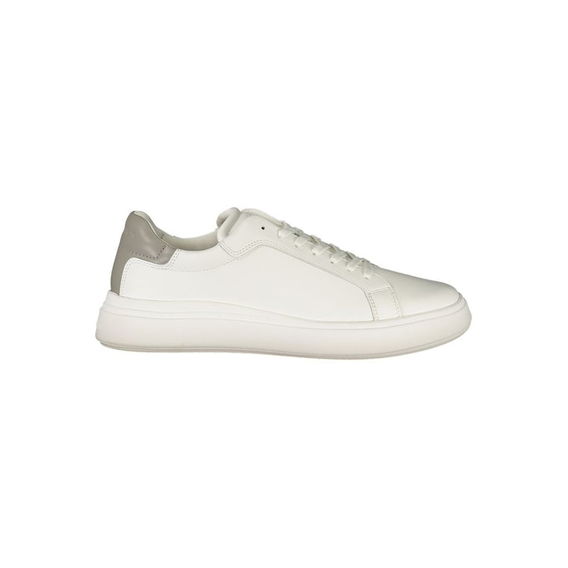 Calvin Klein White Polyester Sneaker - Stylish Comfort