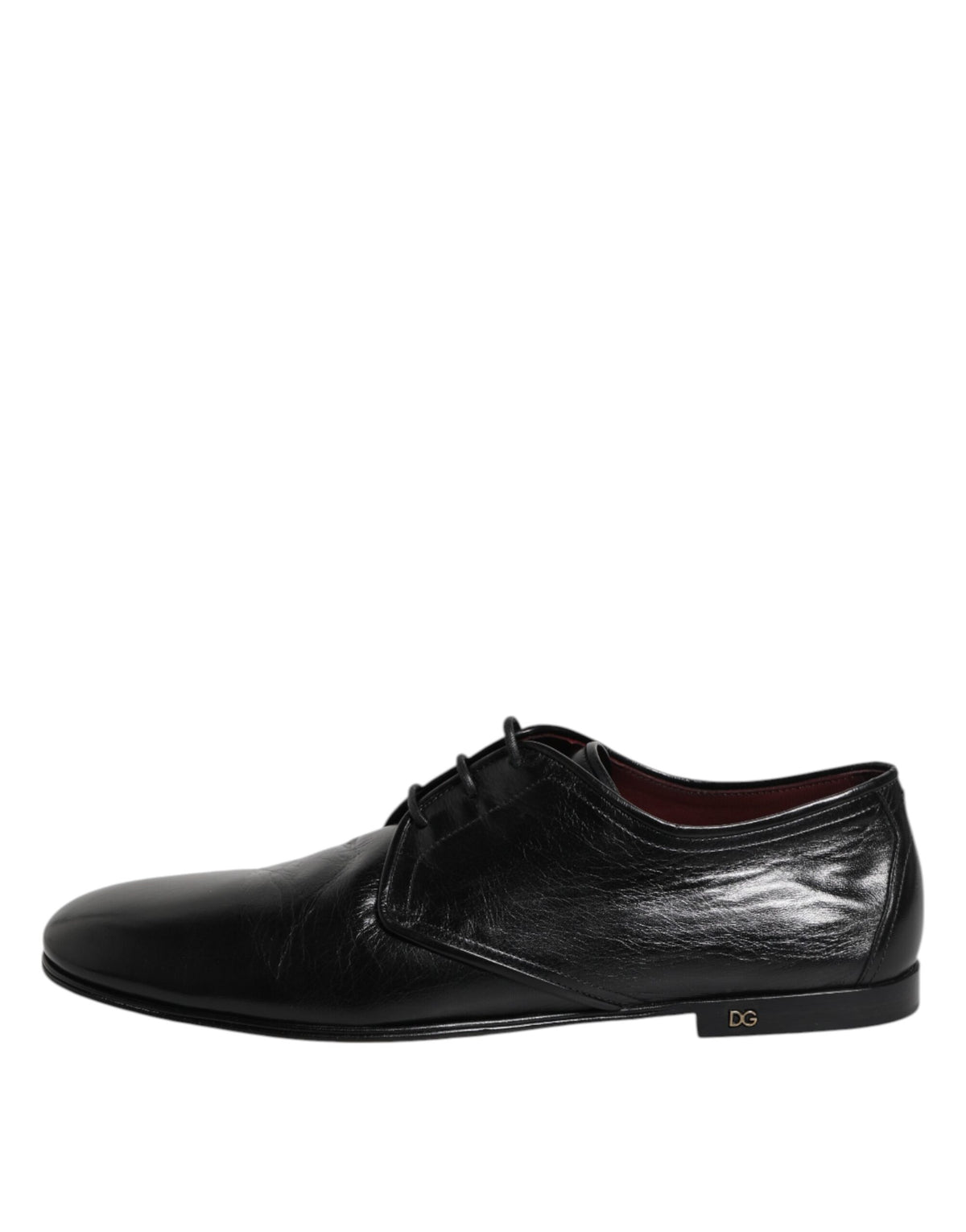 Dolce & Gabbana Black Leather Lace Up Derby Dress Shoes