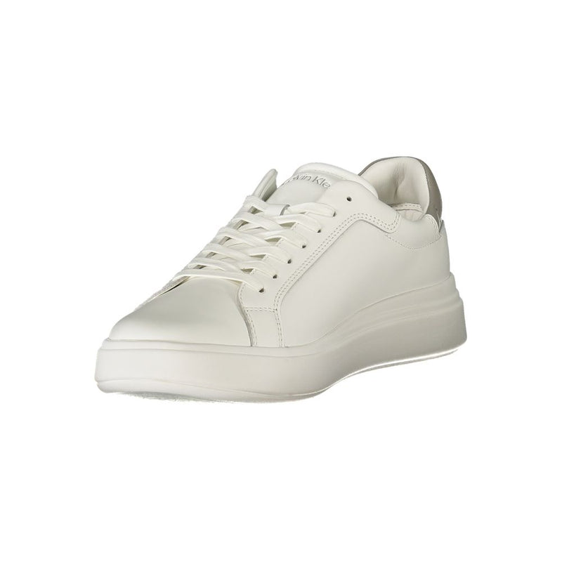 Calvin Klein White Polyester Sneaker - Stylish Comfort