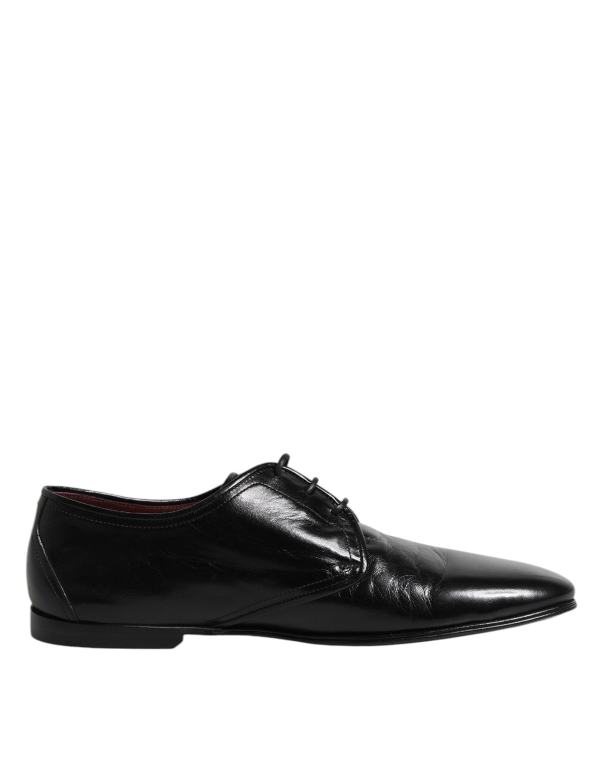 Dolce & Gabbana Black Leather Lace Up Derby Dress Shoes