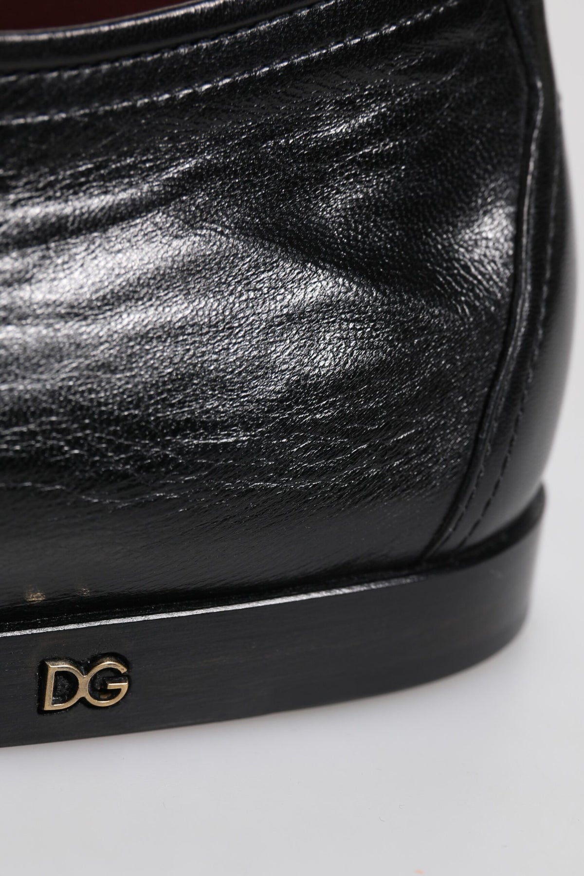 Dolce & Gabbana Black Leather Lace Up Derby Dress Shoes