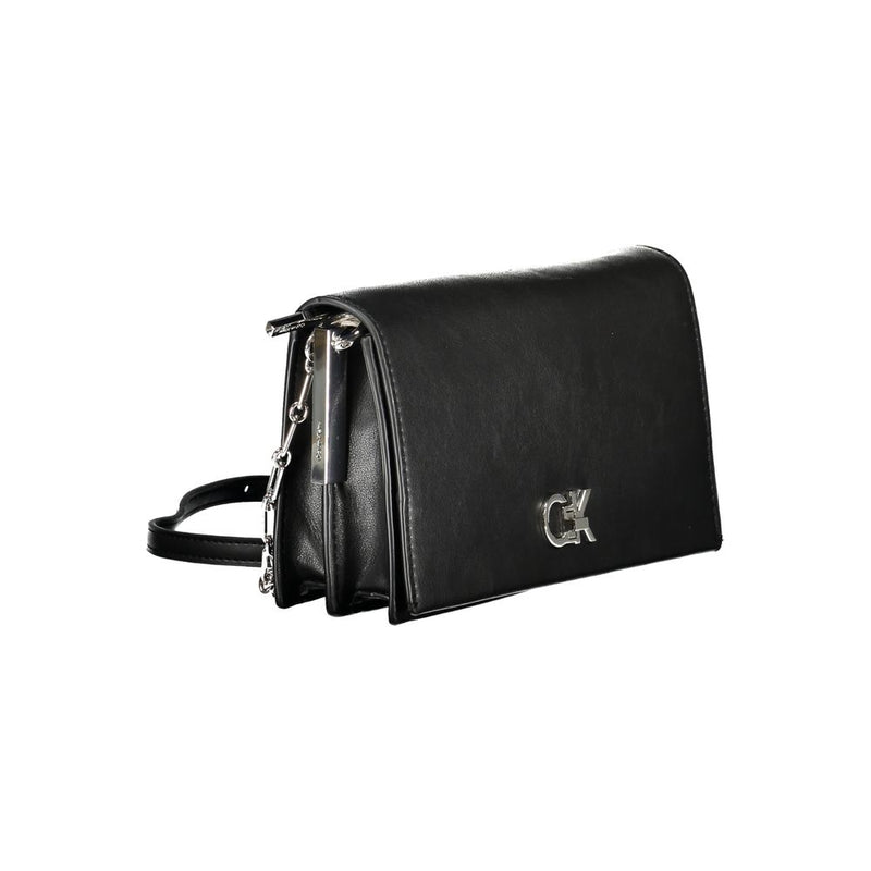 Calvin Klein Black Polyester Handbag - Élégant et Durable