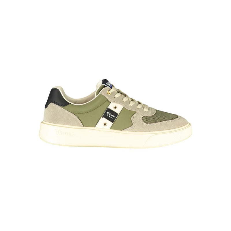 Blauer Green Leather Men Sneaker - Durable and Stylish Footwear