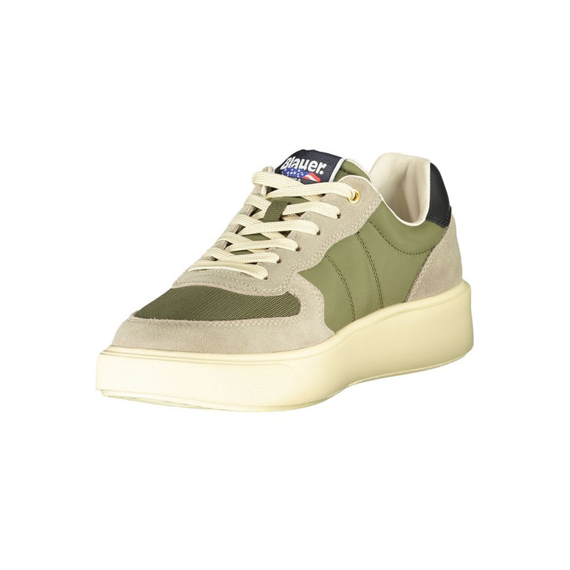 Blauer Green Leather Men Sneaker - Durable and Stylish Footwear