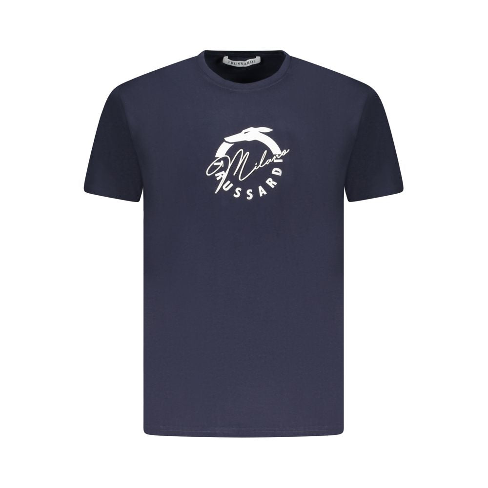 T-shirt homme en coton bleu de Trussardi