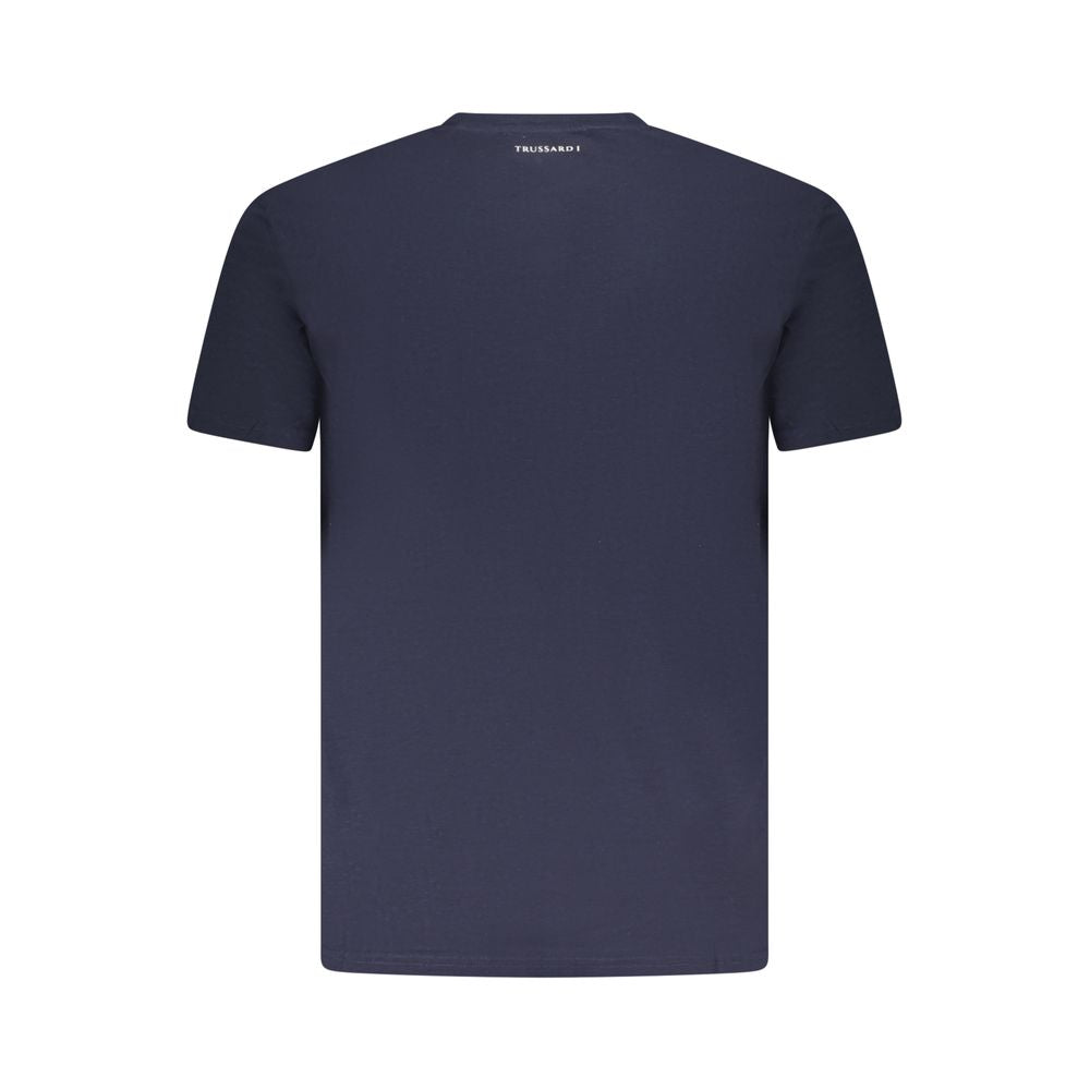 T-shirt homme en coton bleu de Trussardi
