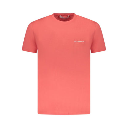 Trussardi Pink Cotton Men T-Shirt
