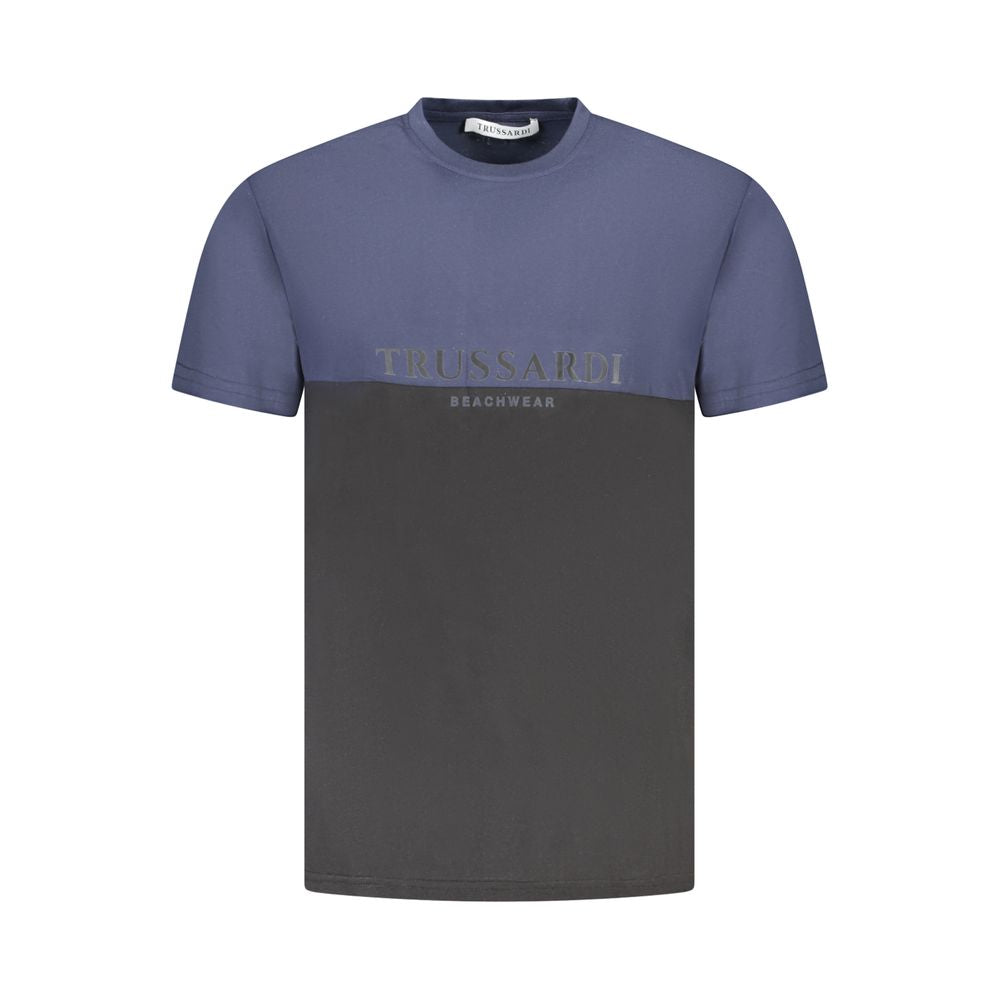 T-shirt homme en coton bleu de Trussardi