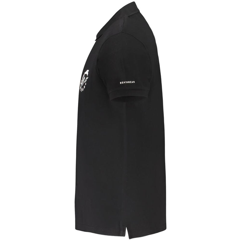 Polo homme en coton noir de Trussardi