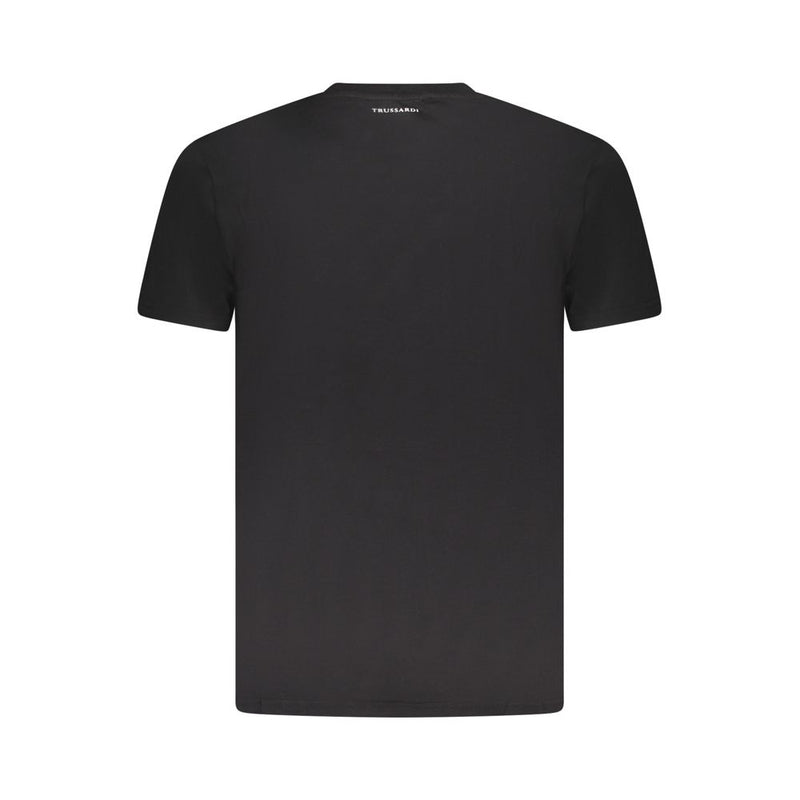 T-shirt homme en coton noir Trussardi