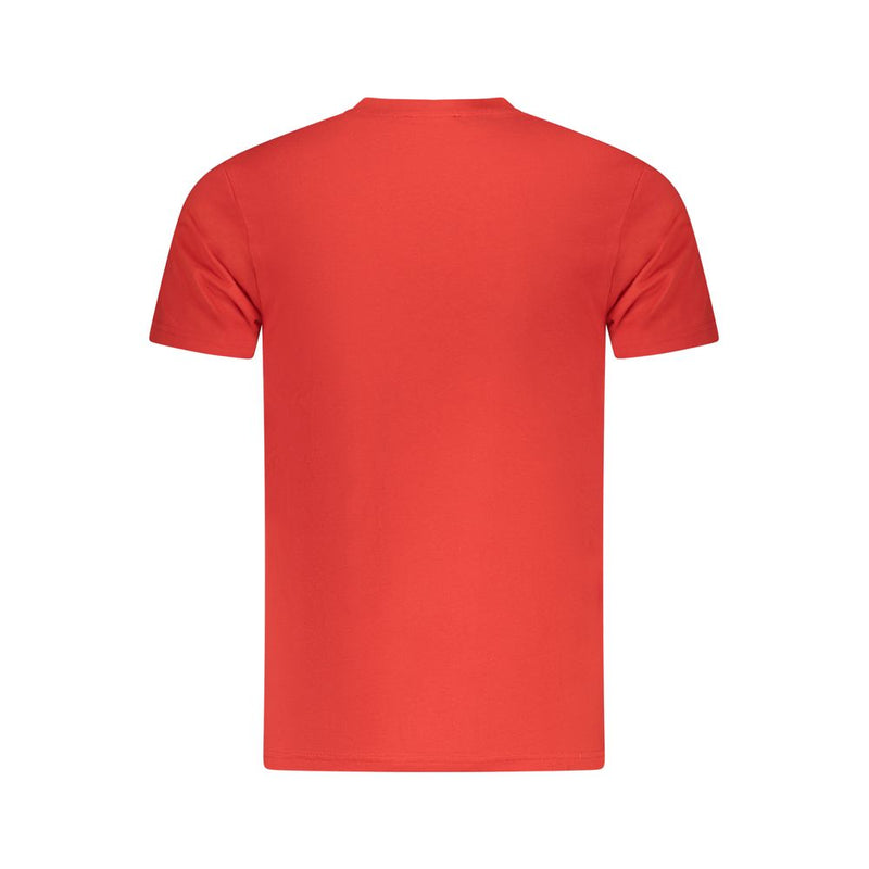 T-shirt homme en coton rouge Cavalli Class