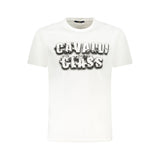 T-shirt homme en coton blanc Cavalli Class