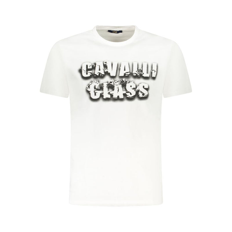 T-shirt homme en coton blanc Cavalli Class