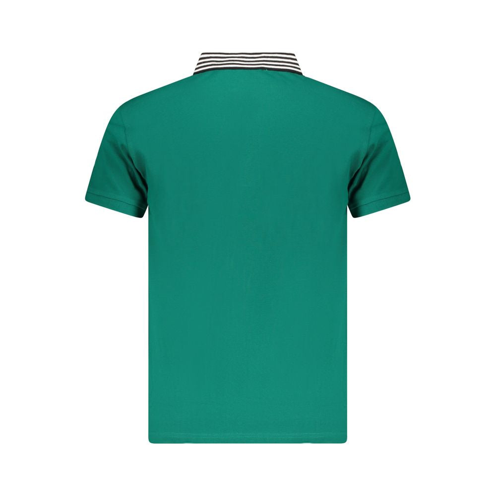 Polo homme en coton vert Cavalli Class