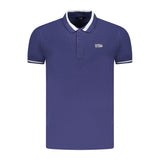 Polo homme en coton bleu Cavalli Class