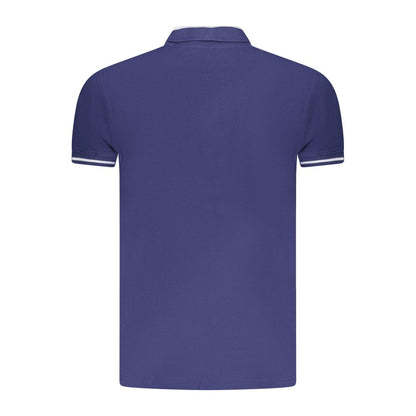 Cavalli Class Blue Cotton Men Polo Shirt