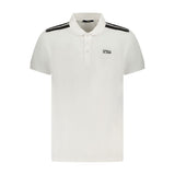 Polo homme en coton blanc Cavalli Class