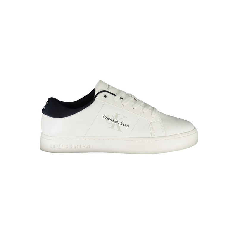 Calvin Klein White Leather Men Sneaker - Modern & Sustainable