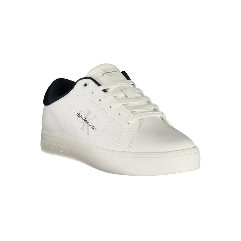 Calvin Klein White Leather Men Sneaker - Modern & Sustainable